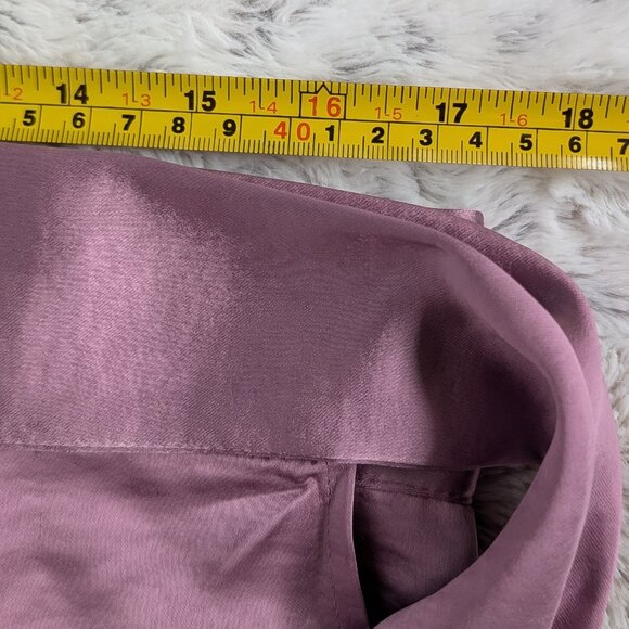 Wildfang Mauve Empower Satin Wrap Skirt Sz L - Picture 7 of 9